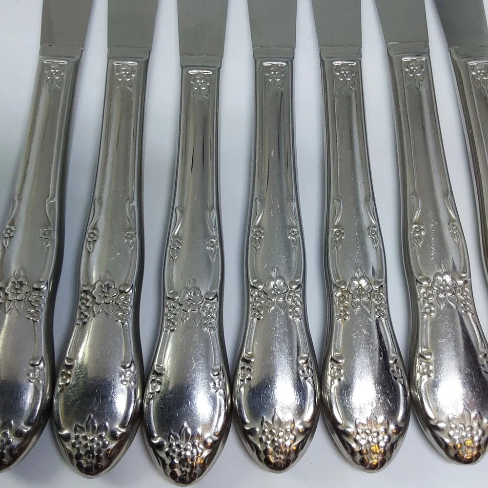 Wm A Rogers Oneida Fenway‎ Daydream Stainless Flatware Lot of 7 Butter Spreader